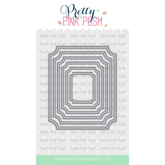 Pretty Pink Posh Notched Rectangles die