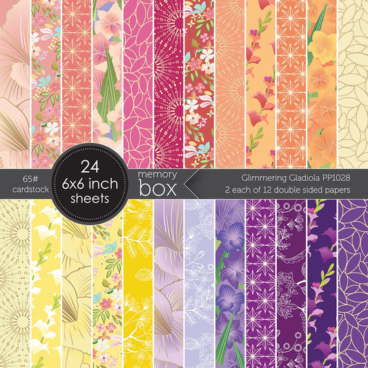 Memory Box PP1028 Glimmering Gladiola 6x6 pack