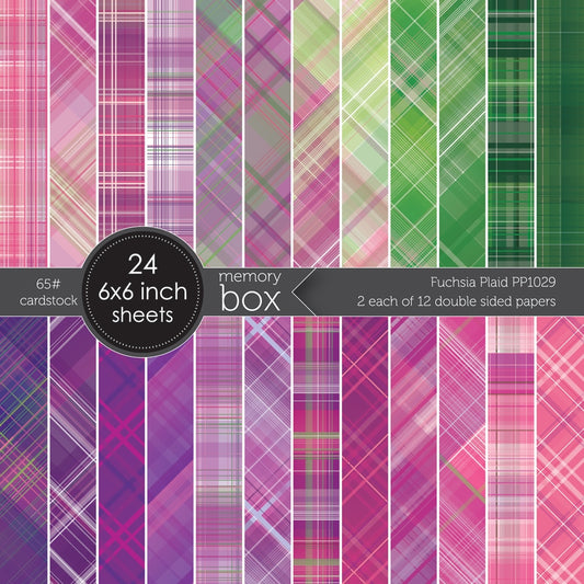 Memory Box PP1029 Fuchsia Plaid 6x6 pack