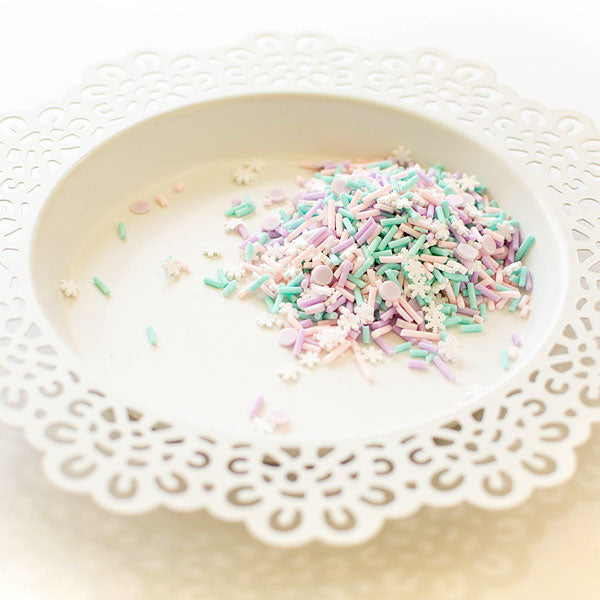 Pretty Pink Posh Clay Confetti Pastel Blizzard