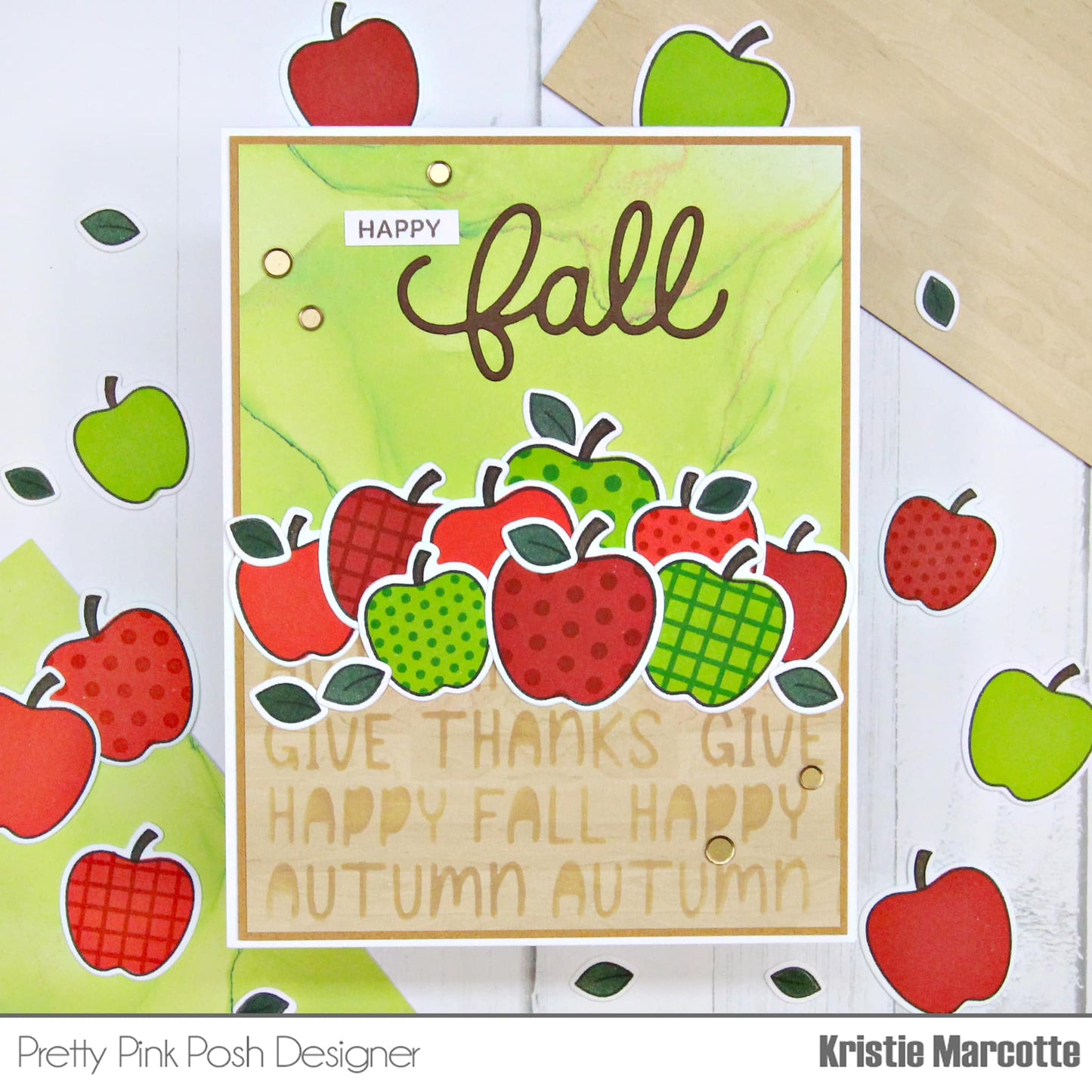 Pretty Pink Posh Fall Script Die Set