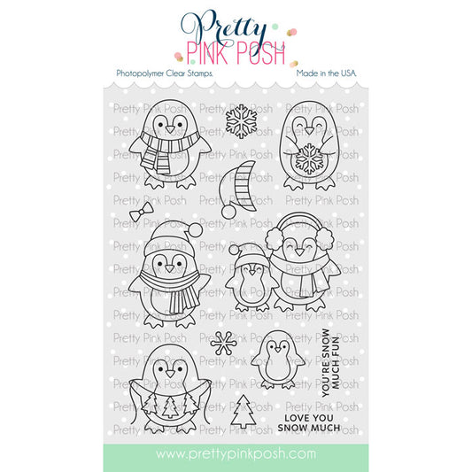 Pretty Pink Posh Penguin Friends stamp set