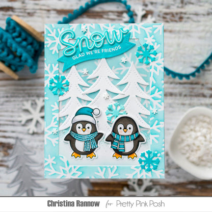 Pretty Pink Posh Penguin Friends stamp set