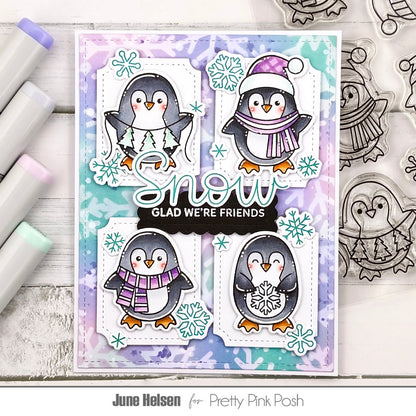 Pretty Pink Posh Penguin Friends stamp set