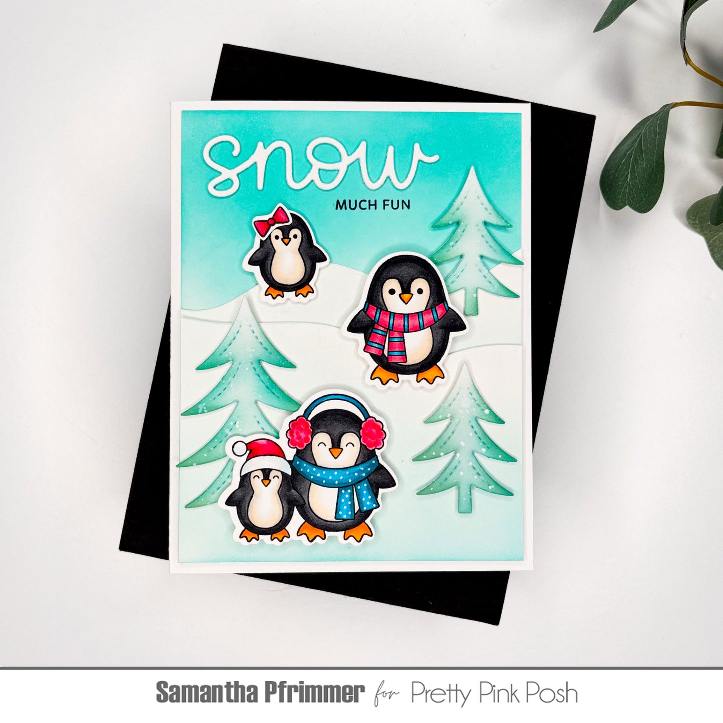 Pretty Pink Posh Penguin Friends stamp set