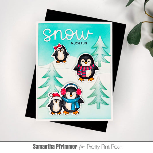 Pretty Pink Posh Penguin Friends stamp set