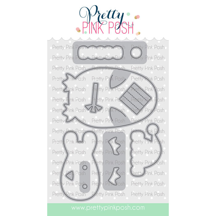 Pretty Pink Posh Penguin Holder die