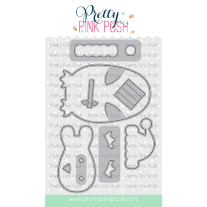 Pretty Pink Posh Penguin Holder die