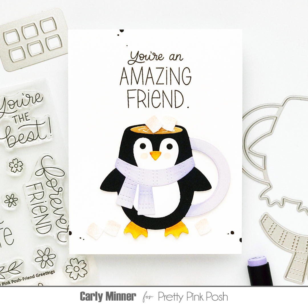 Pretty Pink Posh Penguin Mugs dies