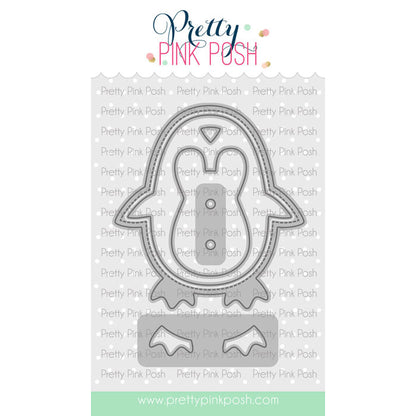 Pretty Pink Posh Penguin Shaker die