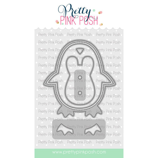 Pretty Pink Posh Penguin Shaker die