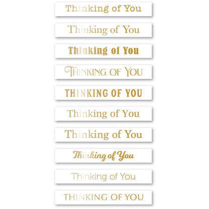 Memory Box ST030 Thinking of You Foil Greetings White Tabs