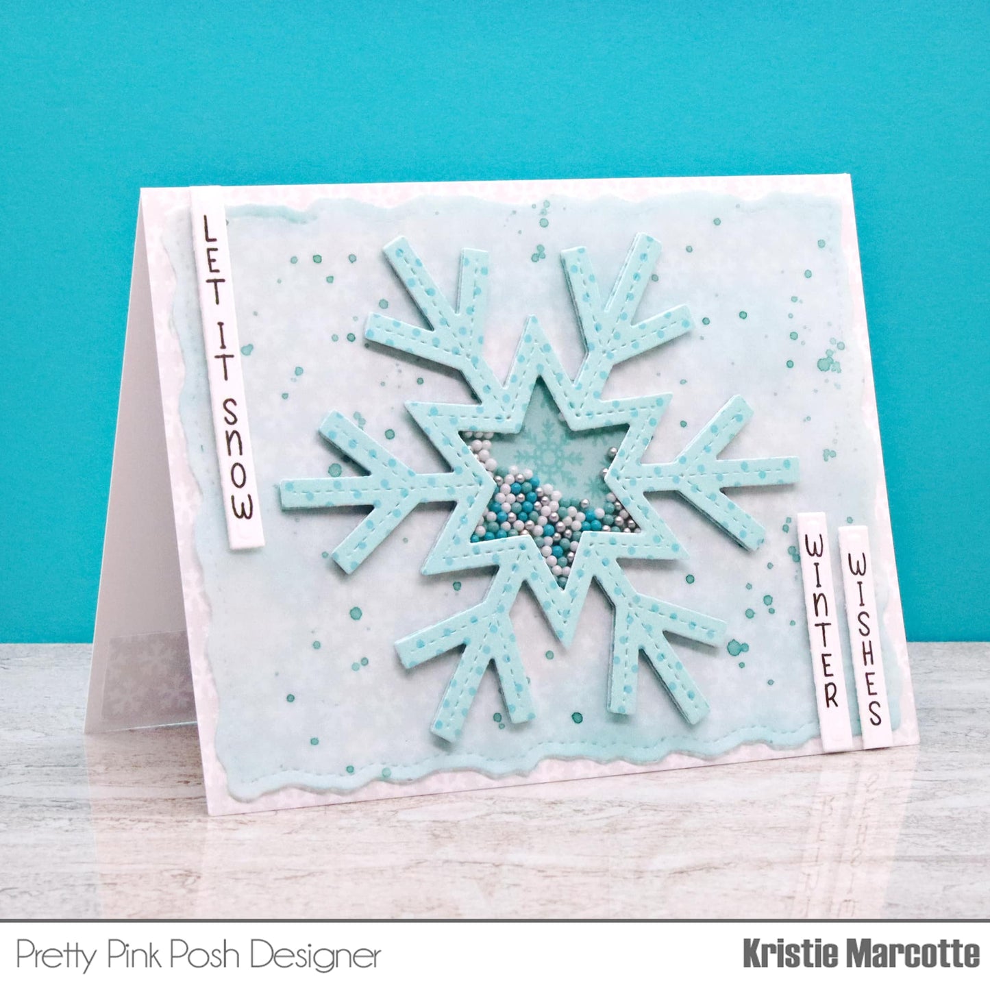 Pretty Pink Posh Snowflake Shaker Craft Die