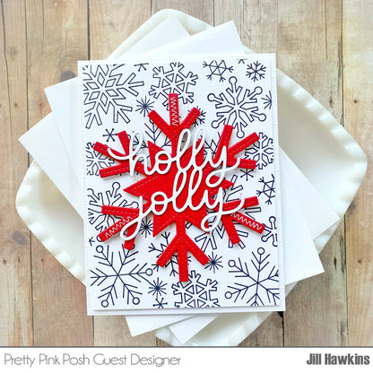 Pretty Pink Posh Snowflakes stamp set