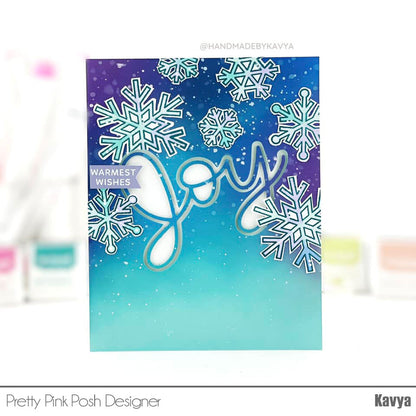 Pretty Pink Posh Snowflakes stamp set