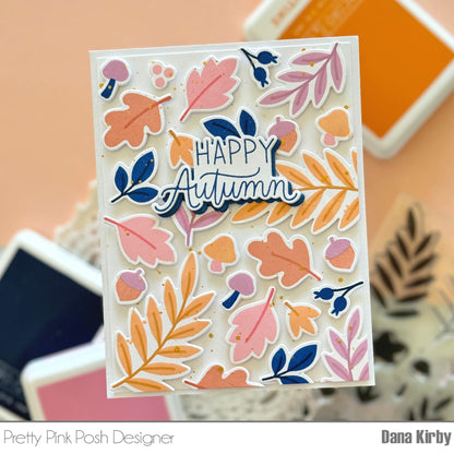 Pretty Pink Posh Solid Fall Foliage stamp set