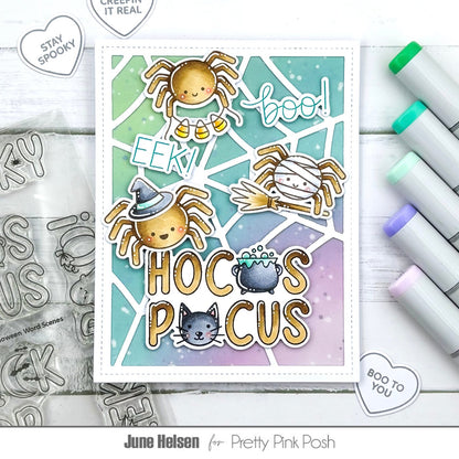 Pretty Pink Posh Halloween Word Scenes stamp set