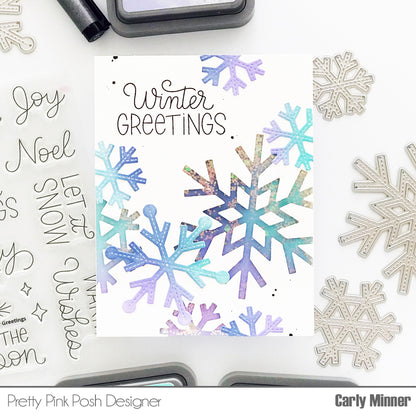 Pretty Pink Posh Winter Greetings stamp set