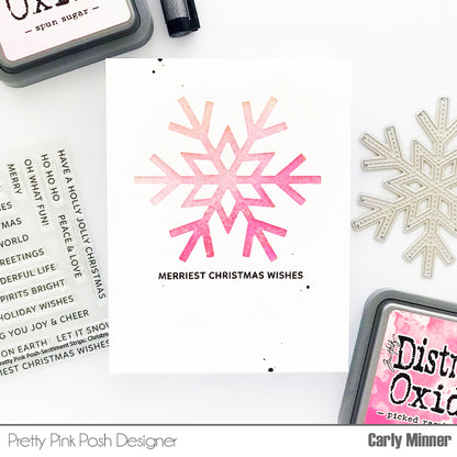 Pretty Pink Posh Stitched Snowflakes Craft Die