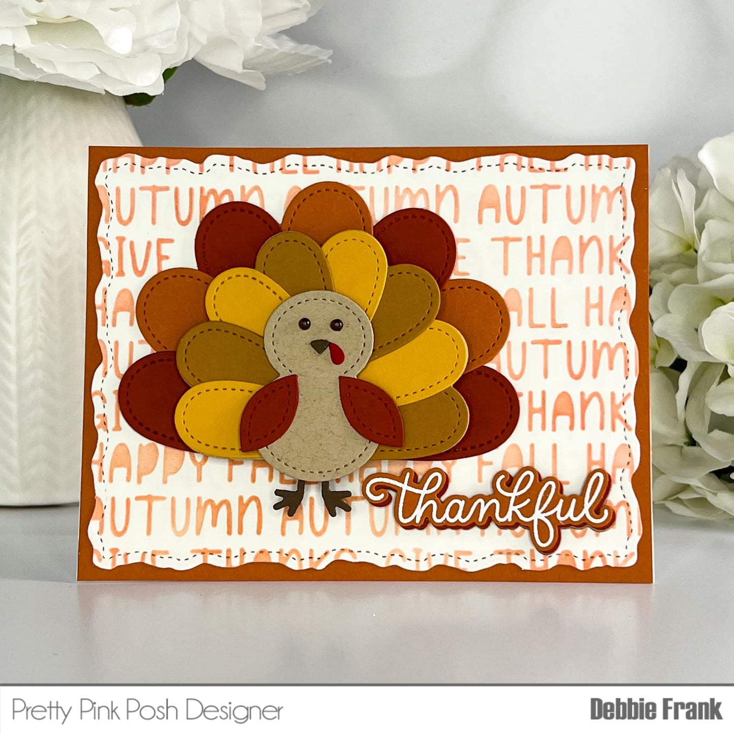 Pretty Pink Posh Stitched Turkey Die Set