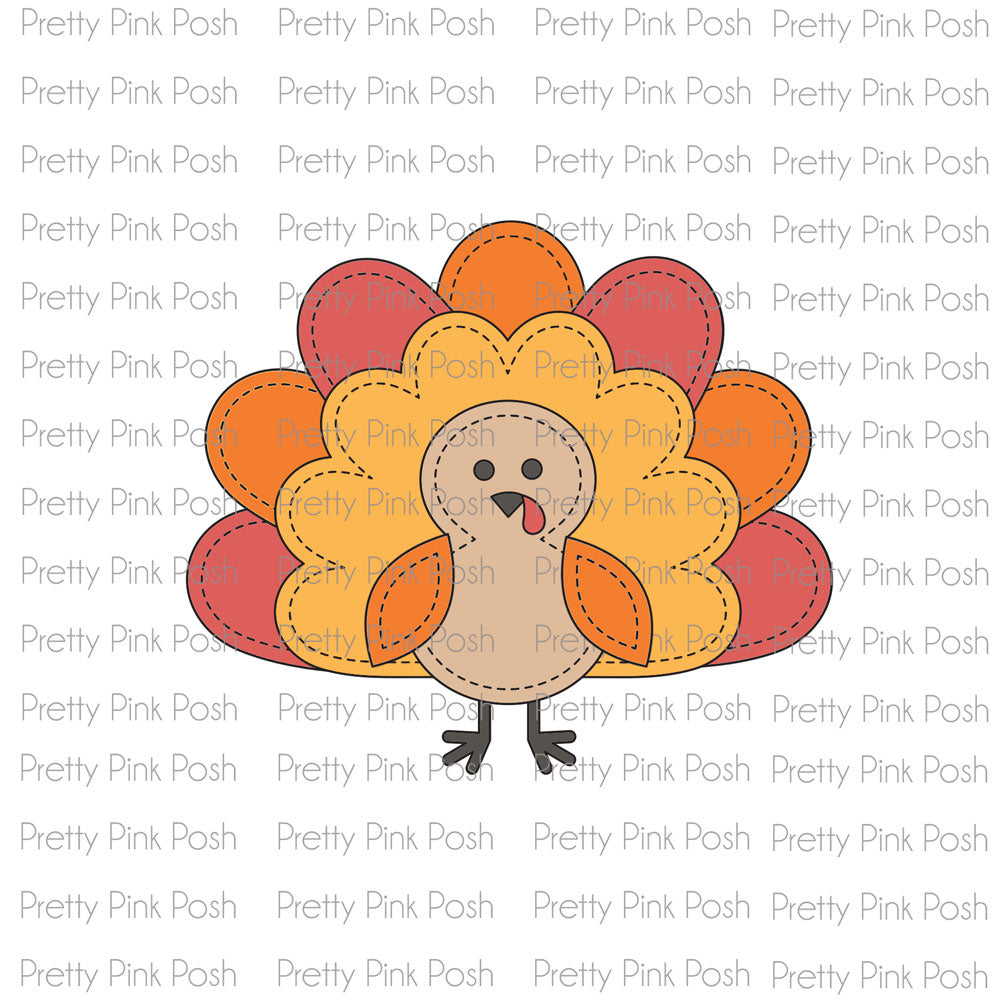 Pretty Pink Posh Stitched Turkey Die Set