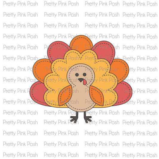 Pretty Pink Posh Stitched Turkey Die Set