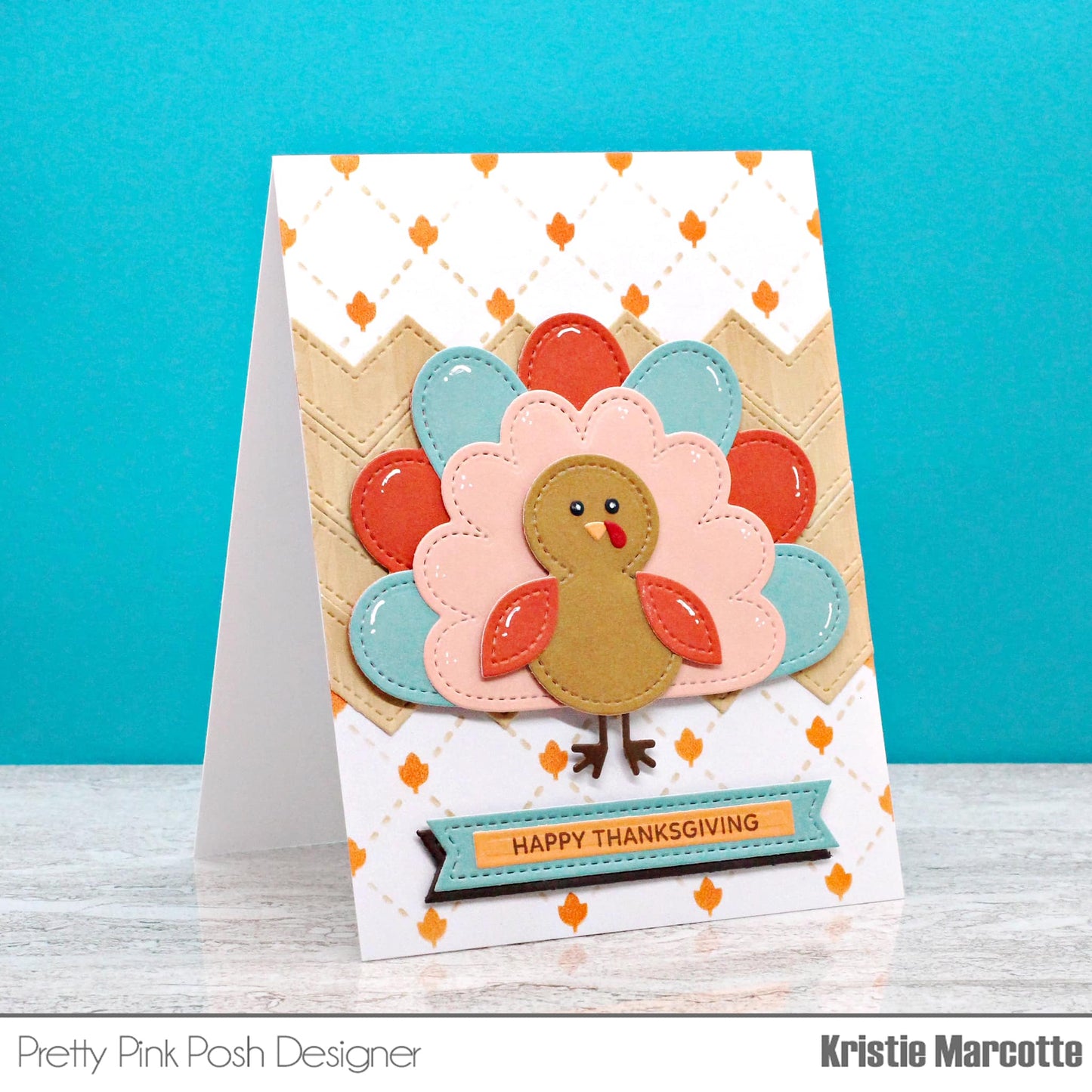 Pretty Pink Posh Stitched Turkey Die Set