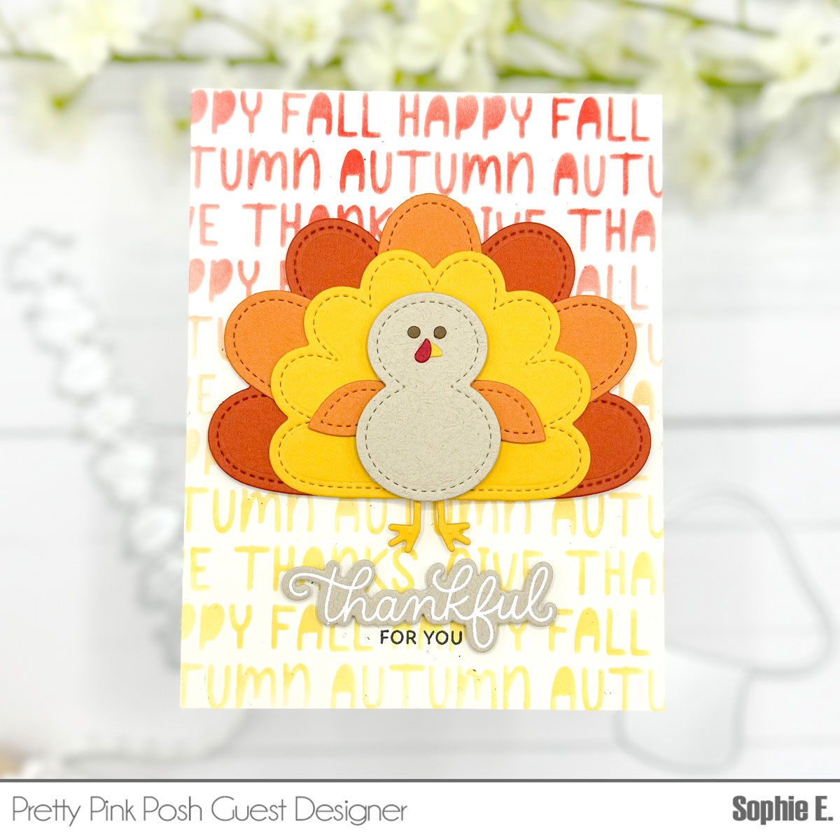 Pretty Pink Posh Stitched Turkey Die Set