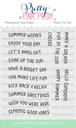 Pretty Pink Posh Summer Banner Greetings stamp set