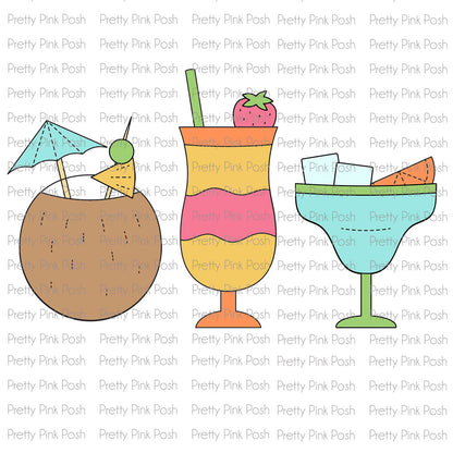 Pretty Pink Posh Summer Cocktails Die Set