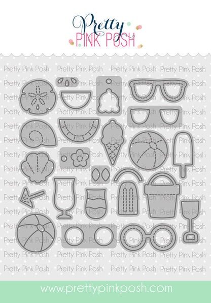 Pretty Pink Posh Summer Holder Additions Die Set