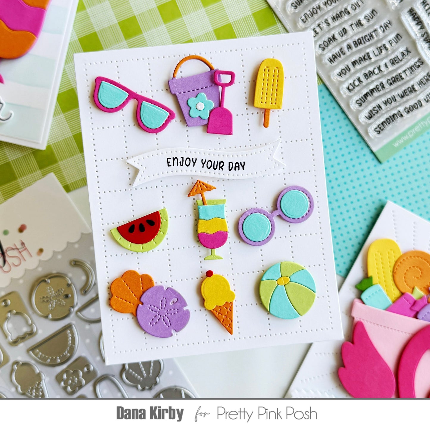 Pretty Pink Posh Summer Holder Additions Die Set