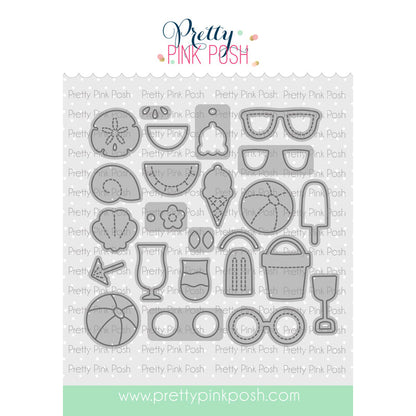 Pretty Pink Posh Summer Holder Additions Die Set
