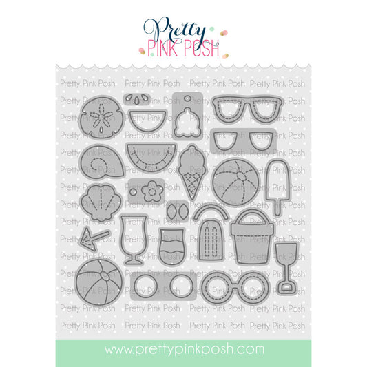 Pretty Pink Posh Summer Holder Additions Die Set