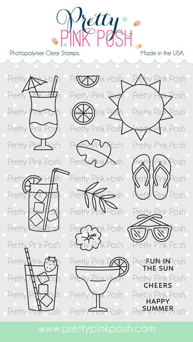 Pretty Pink Posh Summer Sips stamp set