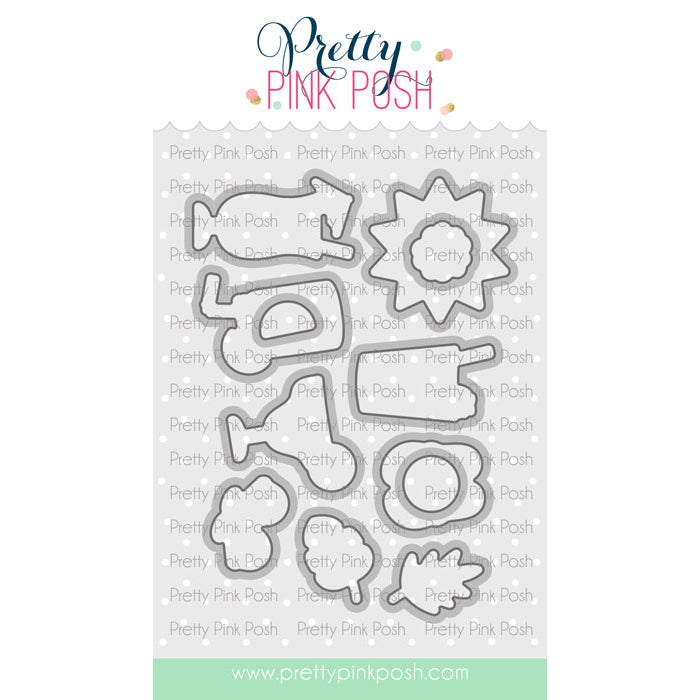 Pretty Pink Posh Summer Sips coordinating dies