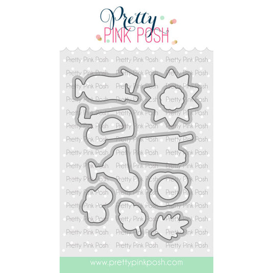 Pretty Pink Posh Summer Sips coordinating dies