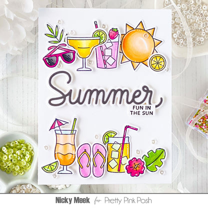 Pretty Pink Posh Summer Sips stamp set