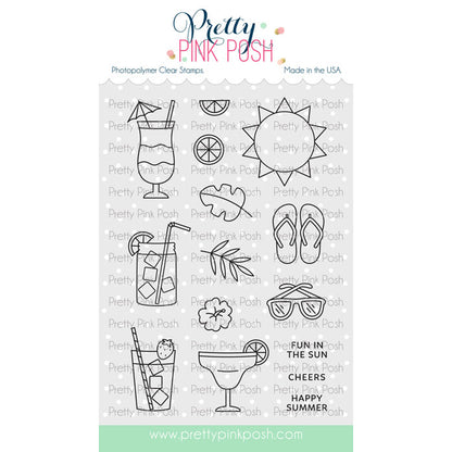 Pretty Pink Posh Summer Sips stamp set