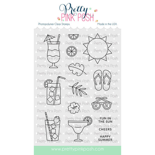 Pretty Pink Posh Summer Sips stamp set