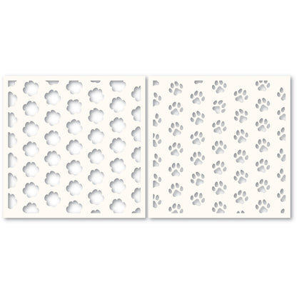 Poppystamps T105 Pawprint Stencil Set