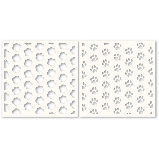 Poppystamps T105 Pawprint Stencil Set