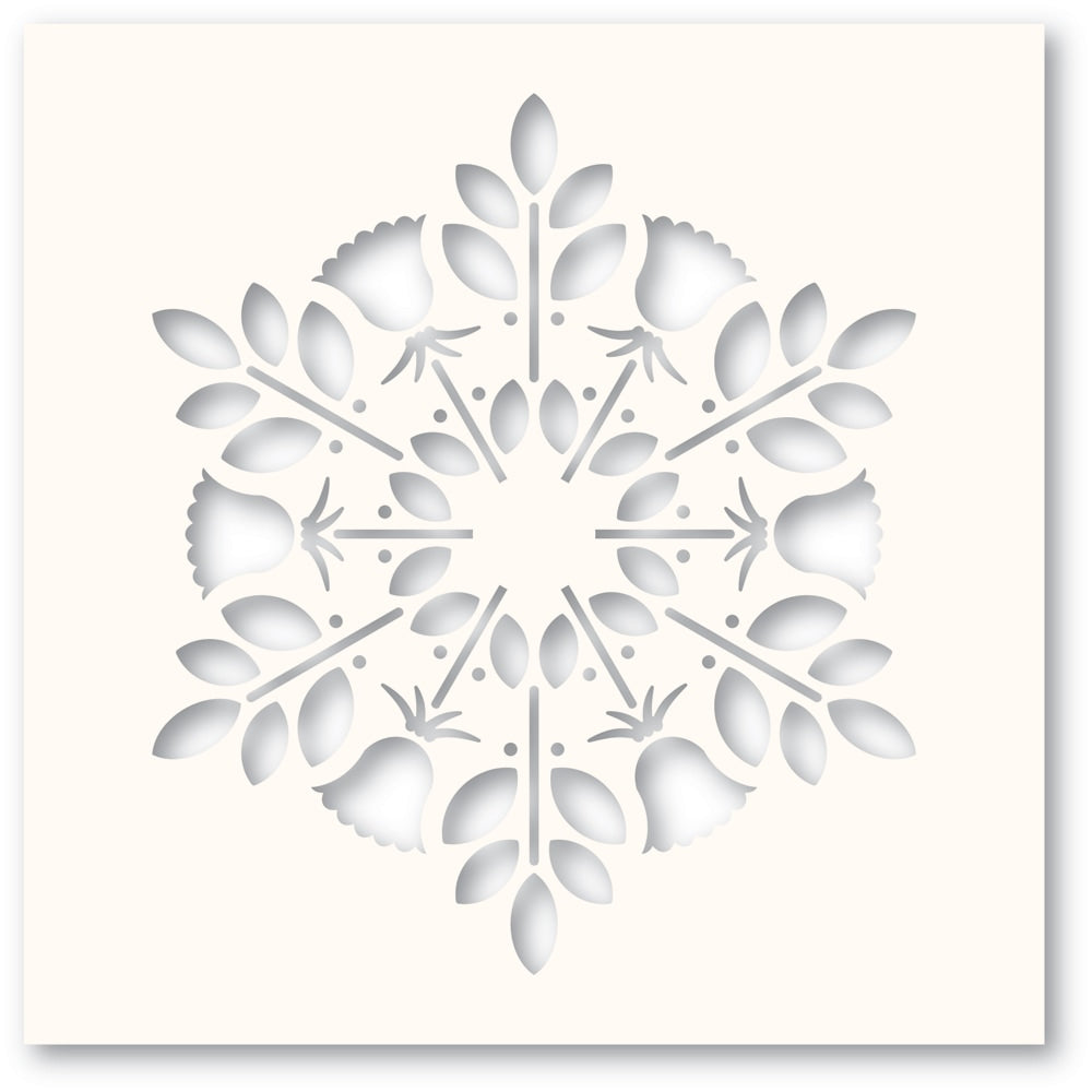 Poppystamps T107 Nordic Bloom Stencil