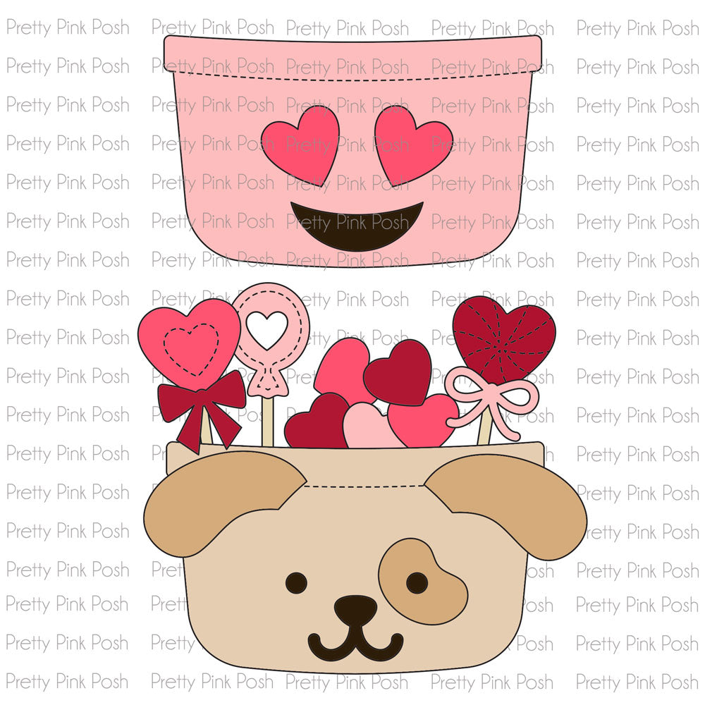 Pretty Pink Posh Valentine Bucket Additions die set