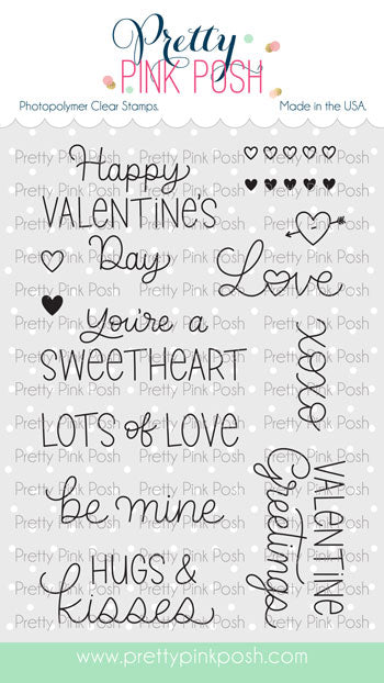 Pretty Pink Posh Valentine Greetings stamp set