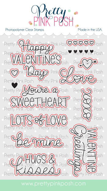 Pretty Pink Posh Valentine Greetings dies