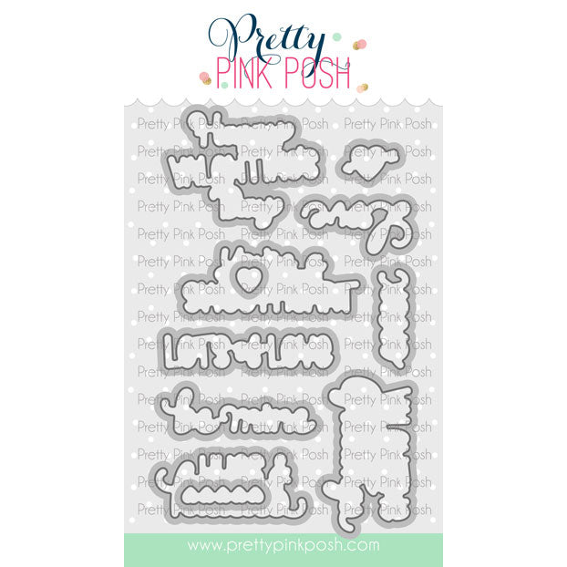 Pretty Pink Posh Valentine Greetings dies