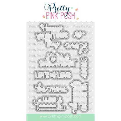 Pretty Pink Posh Valentine Greetings dies