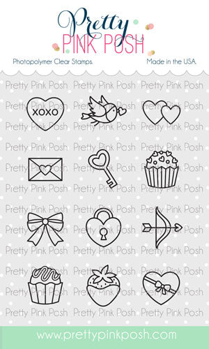 Pretty Pink Posh Valentine Icons stamp set