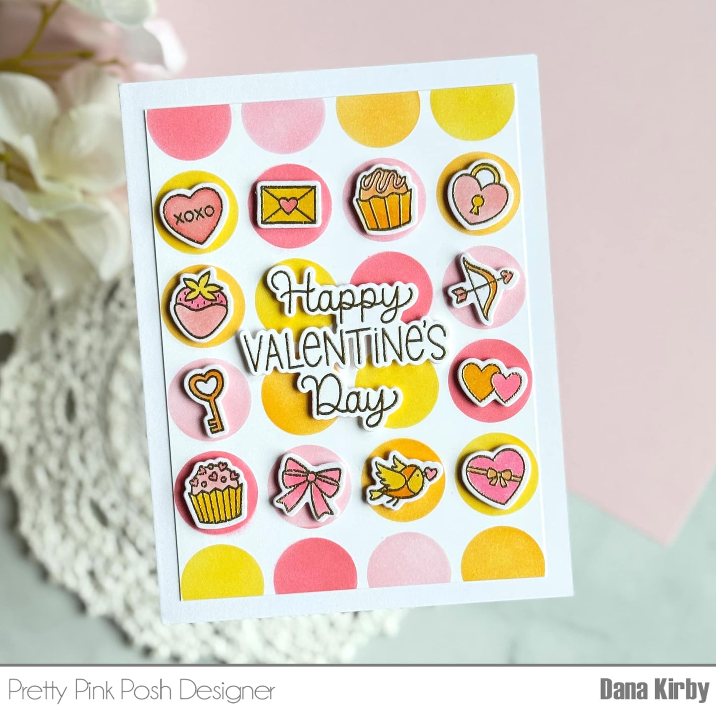 Pretty Pink Posh Valentine Greetings stamp set